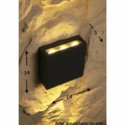 Luminaires Trio applique extérieure Trio THAMES LED Noir, 2 lumières