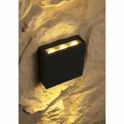 Luminaires Trio applique extérieure Trio THAMES LED Noir, 2 lumières