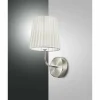 Lampes En Tissu-Luminaires Fabas Luce Applique Fabas Luce DOROTEA Nickel mat, 1 lumière