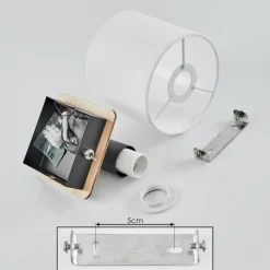 Lampes En Tissu-hofstein Applique murale Alsen Bois clair, Noir, 1 lumière