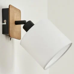 Lampes En Tissu-hofstein Applique murale Alsen Bois foncé, Noir, 1 lumière