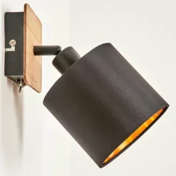 Lampes En Tissu-hofstein Applique murale Alsen Bois foncé, Noir, 1 lumière