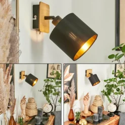 Lampes En Tissu-hofstein Applique murale Alsen Écru, Noir, 1 lumière