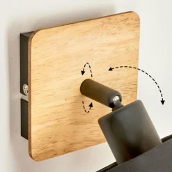 Lampes En Tissu-hofstein Applique murale Alsen Écru, Noir, 1 lumière