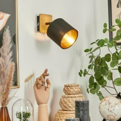 Lampes En Tissu-hofstein Applique murale Alsen Écru, Noir, 1 lumière