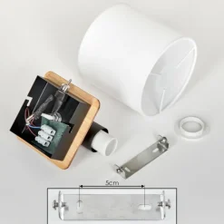 Lampes En Tissu-hofstein Applique murale Alsen Écru, Noir, 1 lumière