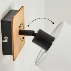 Lampes En Tissu-hofstein Applique murale Alsen Écru, Noir, 1 lumière