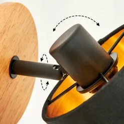 Lampes En Tissu-hofstein Applique murale Alsen Écru, Noir, 1 lumière