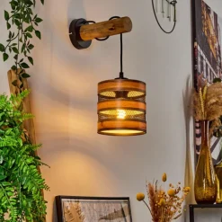 Lampes Vintages & Rétros-hofstein Applique murale Anthe Écru, Noir, 1 lumière