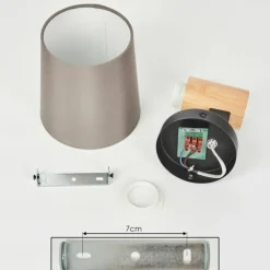 Lampes En Tissu-hofstein Applique murale Atranco Écru, Noir, 1 lumière