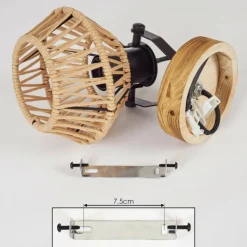 Lampes Dorées-hofstein Applique murale Auboncourt Écru, Noir, 1 lumière