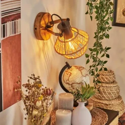 Lampes Dorées-hofstein Applique murale Auboncourt Écru, Noir, 1 lumière