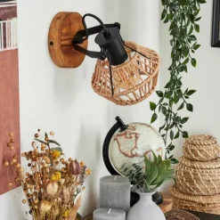 Lampes Dorées-hofstein Applique murale Auboncourt Écru, Noir, 1 lumière