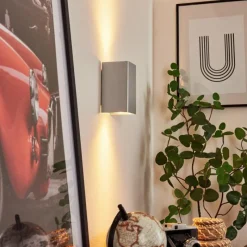 hofstein Applique murale Bellevesvres Nickel mat, 2 lumières