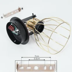 Lampes Vintages & Rétros-hofstein Applique murale Bitterroot Noir, 1 lumière