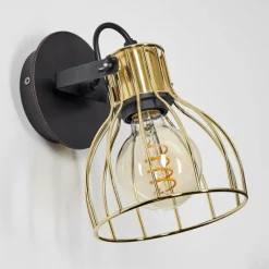 Lampes Vintages & Rétros-hofstein Applique murale Bitterroot Noir, 1 lumière