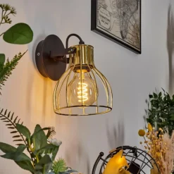 Lampes Vintages & Rétros-hofstein Applique murale Bitterroot Noir, 1 lumière