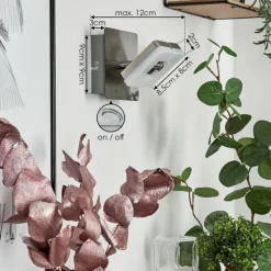 hofstein Applique murale Bobeiro LED Nickel mat, 1 lumière