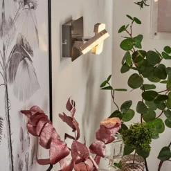 hofstein Applique murale Bobeiro LED Nickel mat, 1 lumière