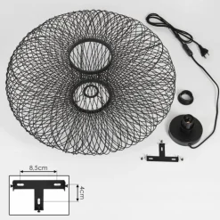 Style Boho-Chic-hofstein Applique murale Brooker Noir, 1 lumière