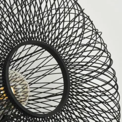 Style Boho-Chic-hofstein Applique murale Brooker Noir, 1 lumière