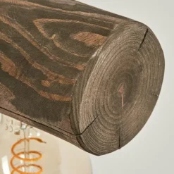 Style Boho-Chic-hofstein Applique murale Canedo Bois foncé, 1 lumière