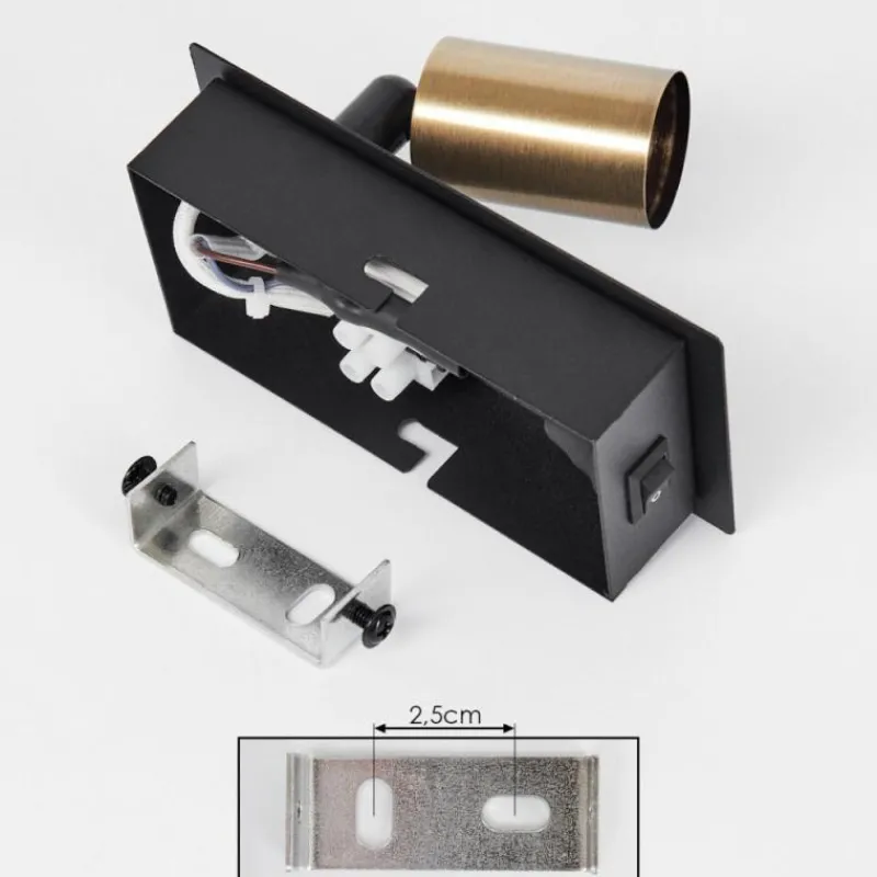 Lampes Dorées-hofstein Applique murale Castillo Noir, 1 lumière