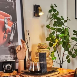 Lampes Dorées-hofstein Applique murale Castillo Noir, 1 lumière