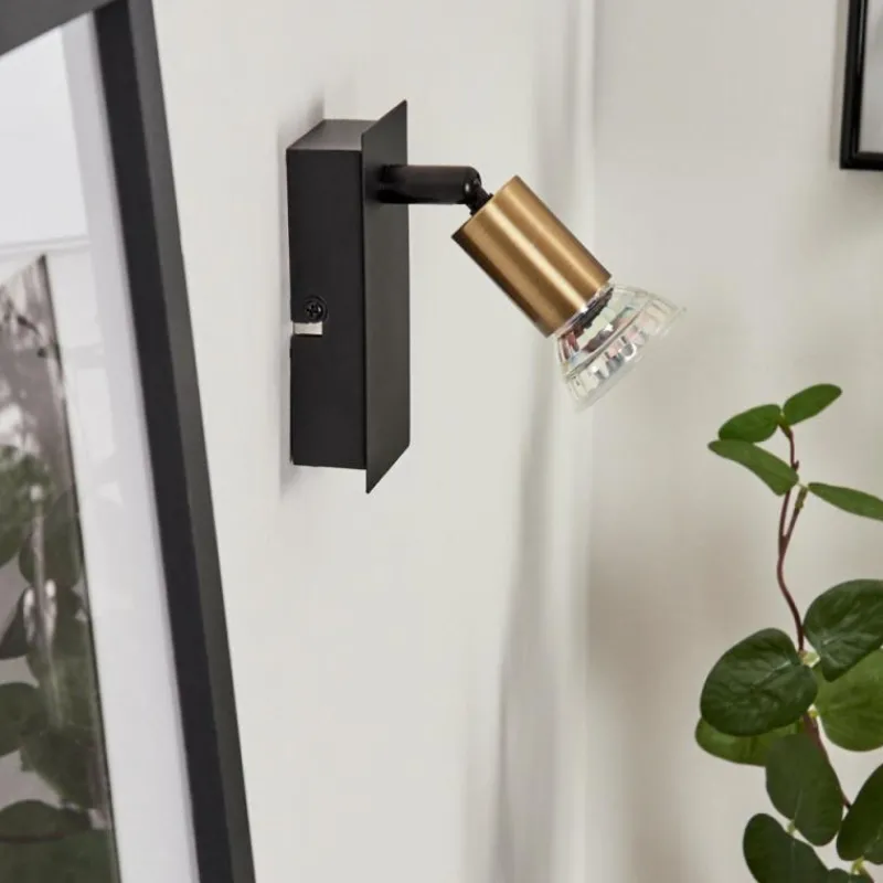 Lampes Dorées-hofstein Applique murale Castillo Noir, 1 lumière