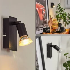 hofstein Applique murale Castillo Noir, 1 lumière