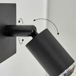 hofstein Applique murale Castillo Noir, 2 lumières