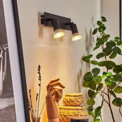 hofstein Applique murale Castillo Noir, 2 lumières