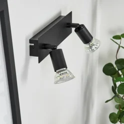 hofstein Applique murale Castillo Noir, 2 lumières