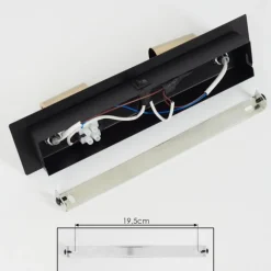 Lampes Dorées-hofstein Applique murale Castillo Noir, 2 lumières