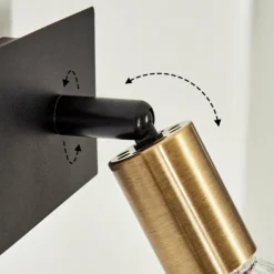 Lampes Dorées-hofstein Applique murale Castillo Noir, 2 lumières