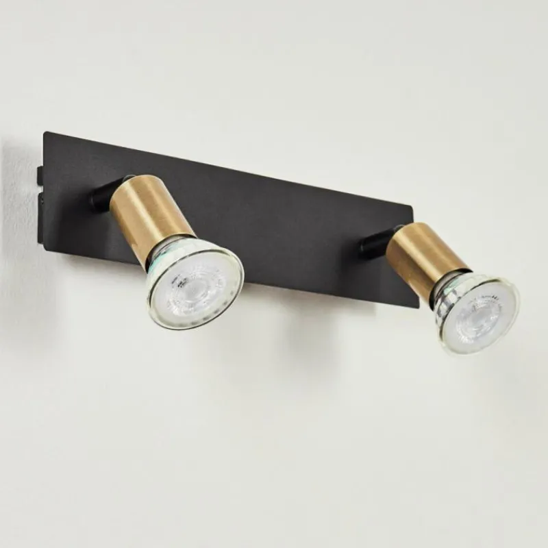 Lampes Dorées-hofstein Applique murale Castillo Noir, 2 lumières