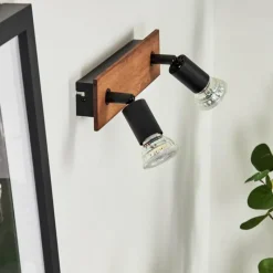 hofstein Applique murale Castillo Écru, Noir, 2 lumières