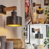Lampes Dorées-hofstein Applique murale Chabian Brun, Couleur bois, Noir, 1 lumière