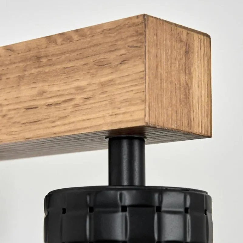 Lampes Dorées-hofstein Applique murale Chabian Brun, Couleur bois, Noir, 1 lumière