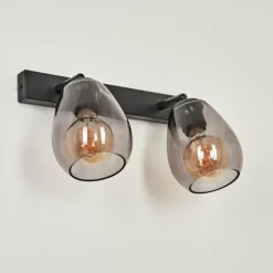 Suspension Verre Fumé-hofstein Applique murale Chaiguao Noir, 2 lumières