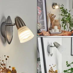 hofstein Applique murale Chapod Nickel mat, 1 lumière