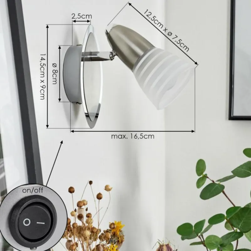 hofstein Applique murale Chapod Nickel mat, 1 lumière