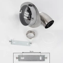 hofstein Applique murale Chapod Nickel mat, 1 lumière