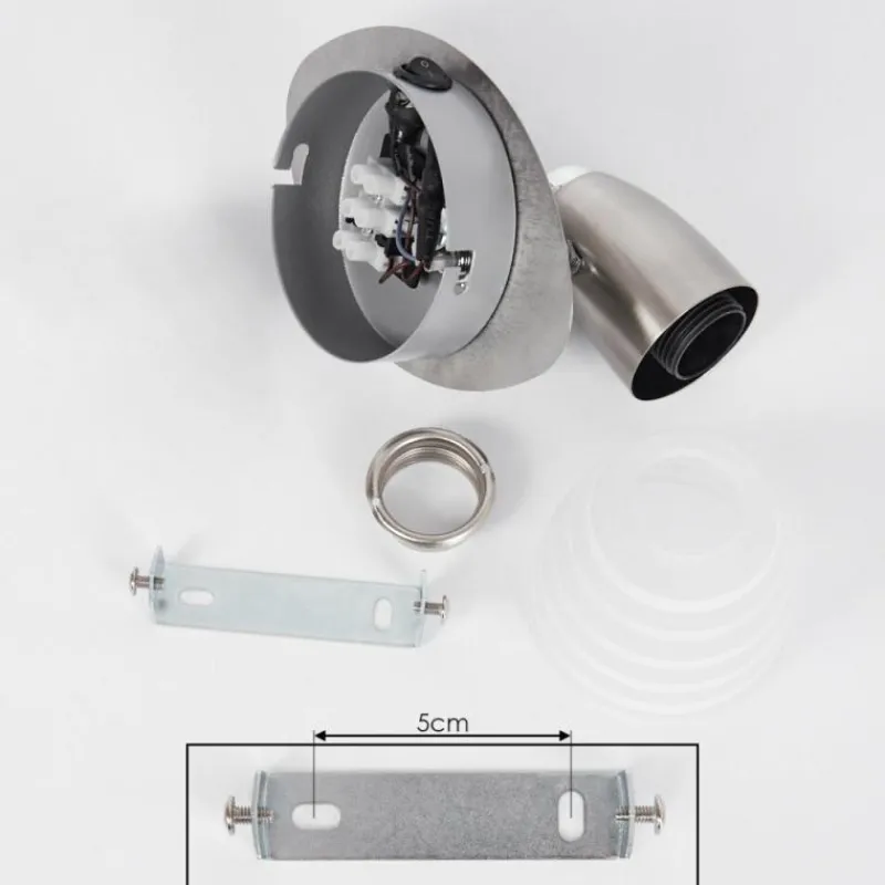 hofstein Applique murale Chapod Nickel mat, 1 lumière