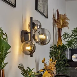 Suspension Verre Fumé-hofstein Applique murale Chehalis Noir, 3 lumières