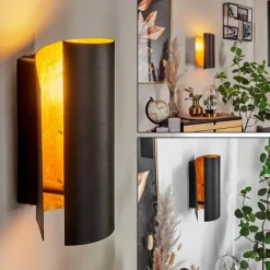 Lampes Dorées-hofstein Applique murale Fermentelos Noir, 1 lumière