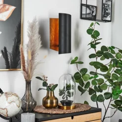 Lampes Dorées-hofstein Applique murale Fermentelos Noir, 1 lumière