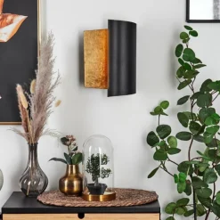 Lampes Dorées-hofstein Applique murale Fermentelos Noir, 1 lumière