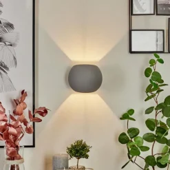 Luminaires Scandinaves-hofstein Applique murale Flot Gris, 1 lumière