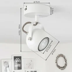 hofstein Applique murale Gadmen Chrome, Blanc, 1 lumière